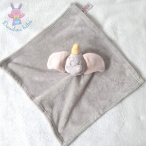 Doudou plat éléphant Dumbo gris chapeau jaune DISNEY PRIMARK