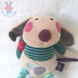 Doudou Lapin beige rayé Les jolis pas beaux MOULIN ROTY