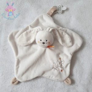 Doudou plat Lapin Happy Glossy - Cadeau de naissance - D&C - Ourson Câlin