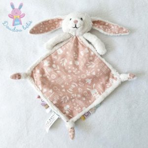 Doudou Lapin Anna et Pili rose beige robe cœur 25 cm NOUKIE'S