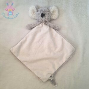 Doudou plat Koala blanc gris noir PETIT BATEAU