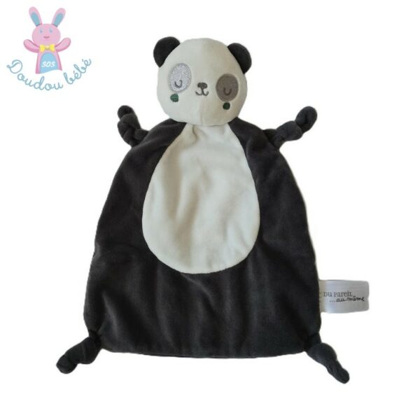 Doudou plat Panda gris blanc Du Pareil Au Même DPAM