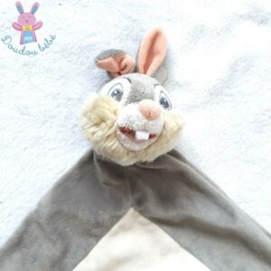 Doudou plat Lapin Panpan gris blanc DISNEY STORE