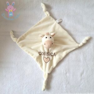 Doudou hérisson LUMINOU JEMINI triangle beige bleu 25 cm