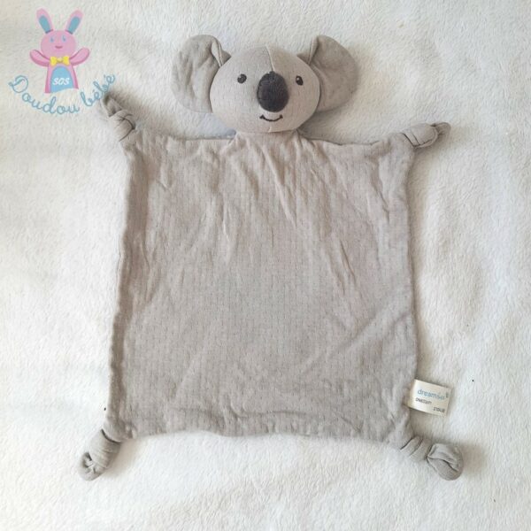 Doudou plat Koala lange tissu gris DREAMBEE