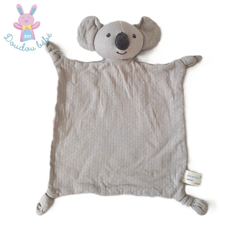 Doudou plat Koala lange tissu gris DREAMBEE
