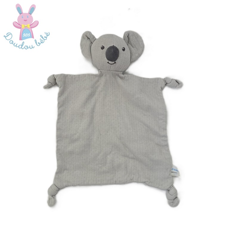Doudou plat Koala lange tissu gris DREAMBEE