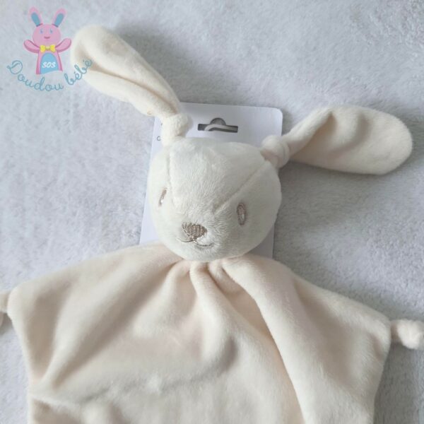 Doudou plat Lapin beige clair ORCHESTRA