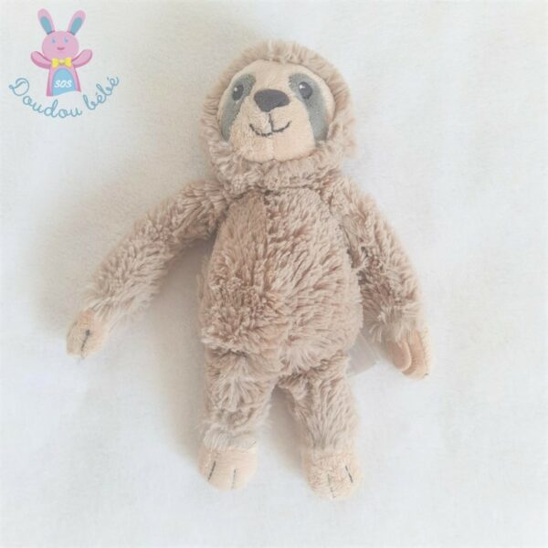 Doudou Paresseux fourrure beige 22 cm TEX BABY