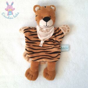 Doudou Tigre marionnette savane marron noir beige BABY NAT