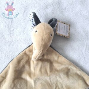 Doudou plat éléphant beige gris blanc ENVIE DE FRAISE