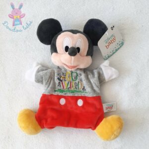 Doudou marionnette Mickey gris rouge « Go wild » DISNEY