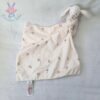 Doudou Lapin blanc écru fleurs mouchoir PRIMARK
