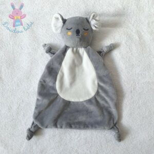 Doudou plat Koala gris blanc DPAM Du Pareil Au Même