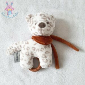 Doudou Léopard musical Boris & Jungo blanc beige marron NATTOU