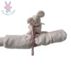 Doudou Souris Mia & Victoria couverture rose NOUKIE'S