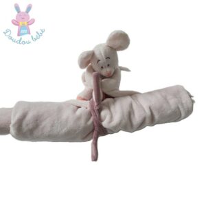 Doudou Souris Mia & Victoria couverture rose NOUKIE’S