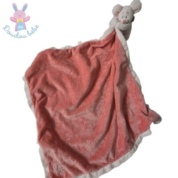 Doudou Souris Mia & Victoria couverture rose NOUKIE'S