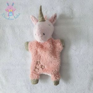 Doudou marionnette Licorne rose doré étoiles MAISONS DU MONDE