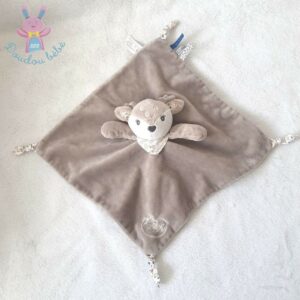 Doudou plat Renne Biche beige gris blanc DODO D’AMOUR