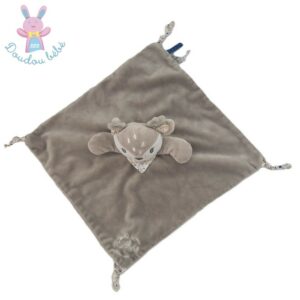 Doudou plat Renne Biche beige gris blanc DODO D&rsquo;AMOUR