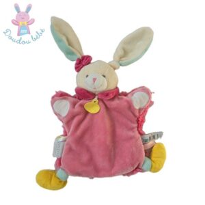 Lapin marionnette rose trop mimi Lovely DOUDOU ET COMPAGNIE