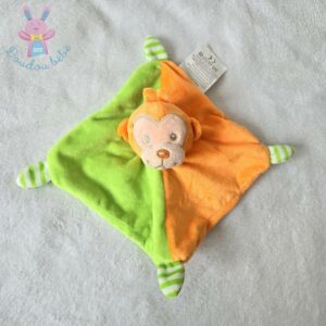 Doudou plat Singe orange vert NANJING