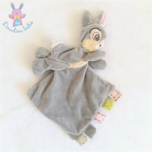 Doudou plat Lapin Panpan gris beige rose DISNEY