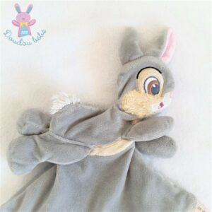 Doudou plat Lapin Panpan gris beige rose DISNEY