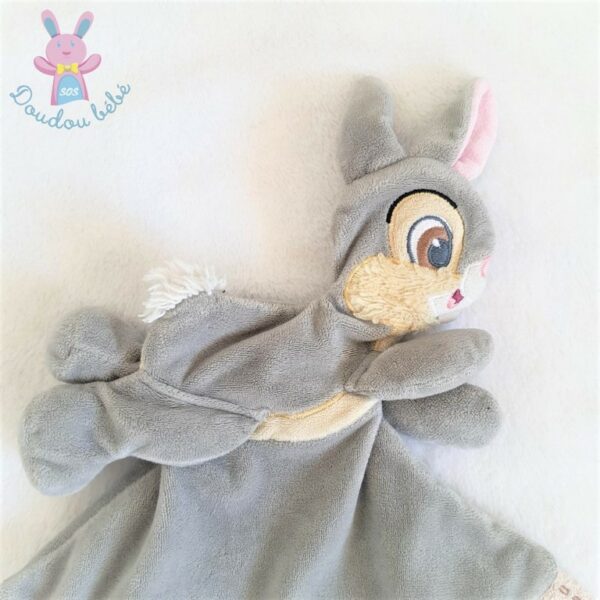 Doudou plat Lapin Panpan gris beige rose DISNEY