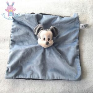 Doudou plat Mickey gris bleu tout doux DISNEY