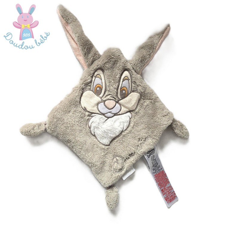 Doudou plat Lapin Panpan gris "doux rêves" DISNEY DISNEYLAND