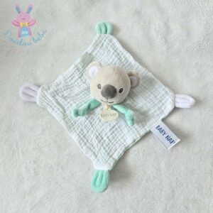 Doudou plat Koala lange blanc vert BABY NAT