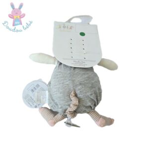 Doudou Chat musical Moon gris rose Les Petits Dodos MOULIN ROTY