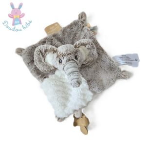 Doudou plat éléphant « Mes premiers animaux » beige TAO TAPE A L’OEIL