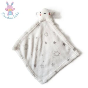 Doudou plat étoile polaire blanc gris joues rose PRIMARK