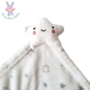Doudou plat étoile polaire blanc gris joues rose PRIMARK