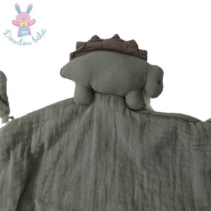 Doudou plat Dinosaure lange vert kaki LIEWOOD