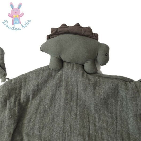 Doudou plat Dinosaure lange vert kaki LIEWOOD