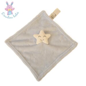 Doudou plat étoile bleu et blanc tout doux Gémo