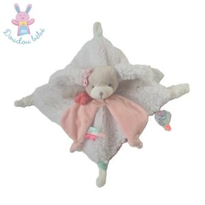 Chien plat rose blanc Tatoo « T’es où doudou ? » DOUDOU ET COMPAGNIE