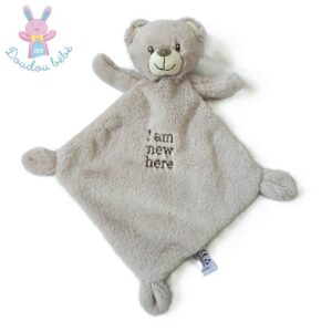 Doudou plat Ours beige crème « I am new here » NICOTOY C&A