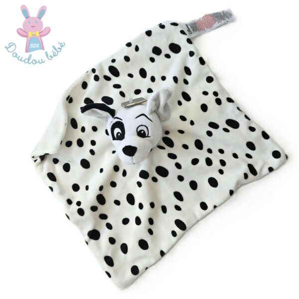 Doudou plat Chien Dalmatien blanc noir Disney Primark