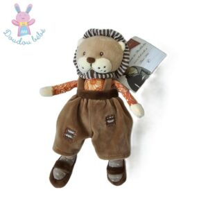 Doudou Lion marron beige orange 22 cm BUKOWSKI