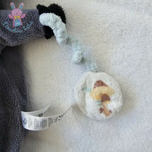 Doudou marionnette Malo le Blaireau gris blanc bleu KALOO