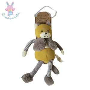Doudou Ours Naturals jaune blanc marron 30 cm BUKOVSKI