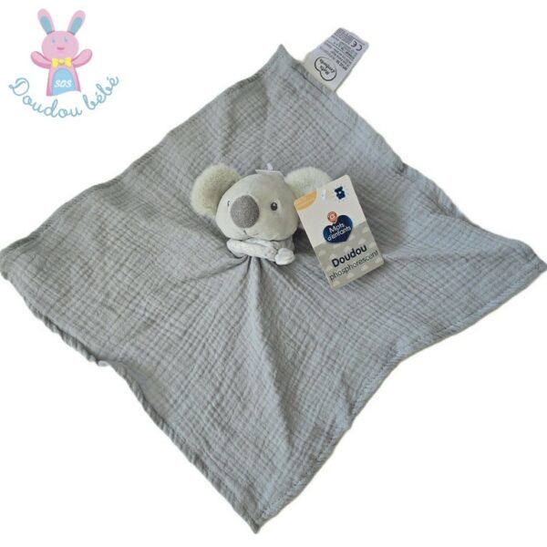 Doudou plat Koala lange gris MOTS D'ENFANTS