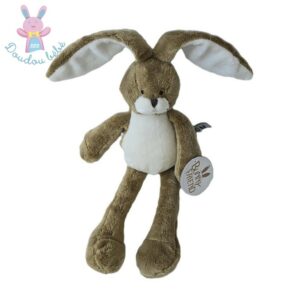 Doudou Lapin marron blanc BUNNY FRIEND ACTION