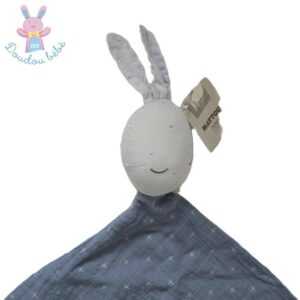 Doudou plat Lapin lange bleu nature pure blue NATTOU