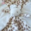 Doudou plat Girafe Lucy beige crème attache tétine BUKOWSKI